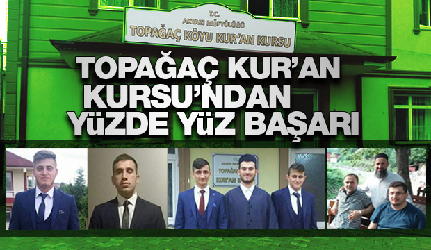 Topağaç Mahallesi Kuran Kursu Sınavda Fire Vermedi