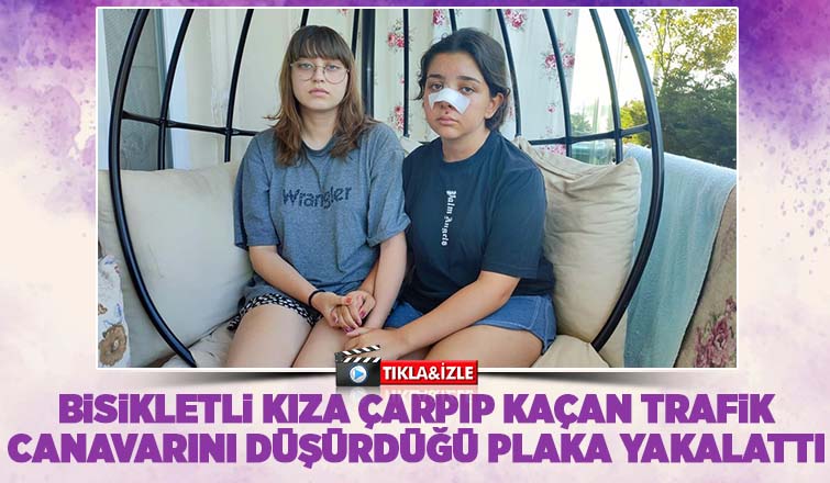 Trafik canavarı bisikletli kıza çarpıp kaçtı