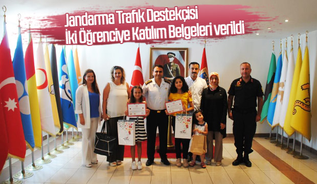 Trafik Destekçisi İki Öğrenciye Katılım Belgeleri Verildi