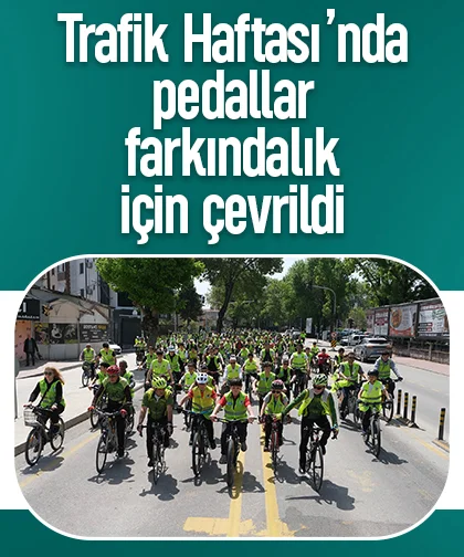 Trafik haftasında bisiklet turu düzenlendi