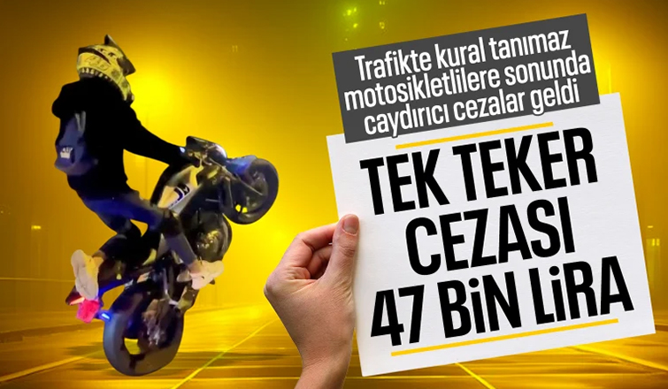 Trafikte sayıları artan motosiklet sürücüleri için yeni ceza tarifesi