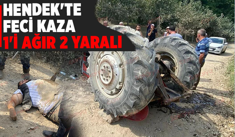Traktör ile motosiklet çarpıştı: 1'i ağır 2 yaralı
