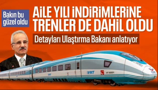 Tren seferlerine 'Aile Yılı' indirimi: Aileye yüzde 15, yeni evliye yüzde 50