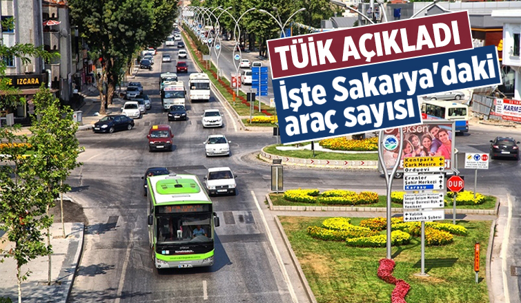 TÜİK Sakarya'da araç sayısını açıkladı