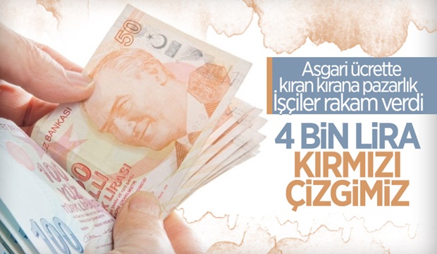 Türk-İş: asgari ücrette kırmızı çizgimiz 4 bin lira