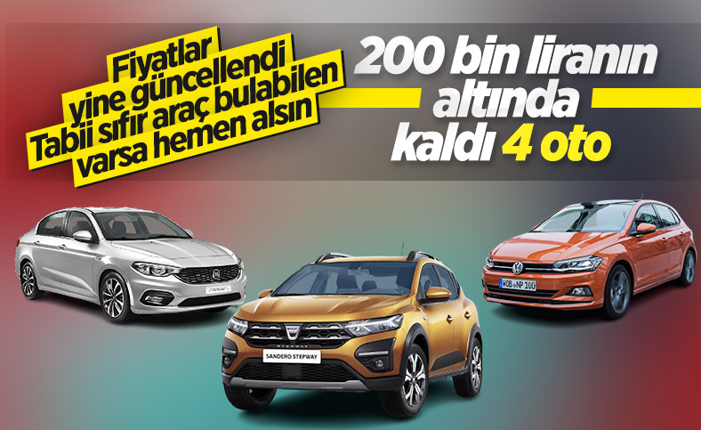 Türkiye'de satılan en ucuz sıfır otomobiller