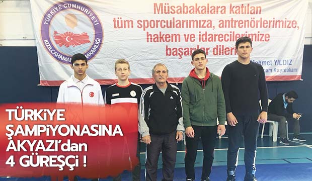 TÜRKİYE ŞAMPİYONASINA DÖRT GÜREŞÇİ