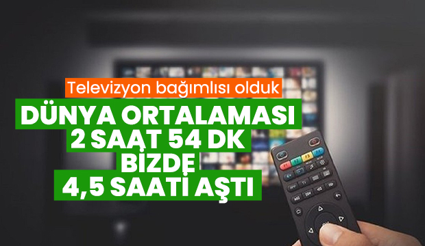 Türkiye’de televizyon izleme süresi 4,5 saati aştı