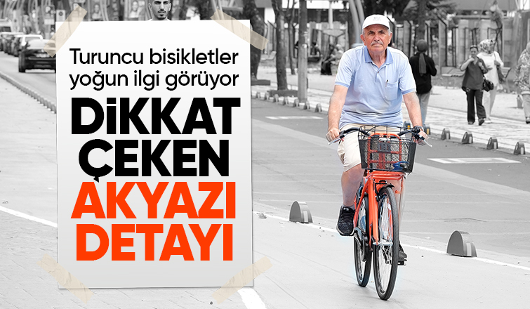 Turuncu bisikletlere Akyazı'da büyük ilgi