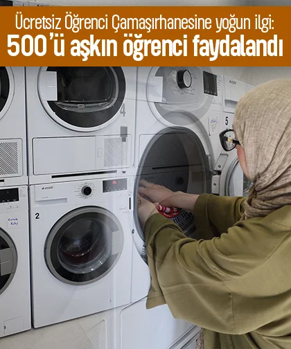 Ücretsiz öğrenci çamaşırhanesine yoğun ilgi