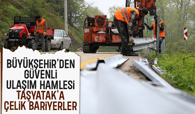 Uçurum Kenarlarına Güvenlik Duvarı: Büyükşehir'den Taşyatak'a Çelik Bariyer Uygulaması