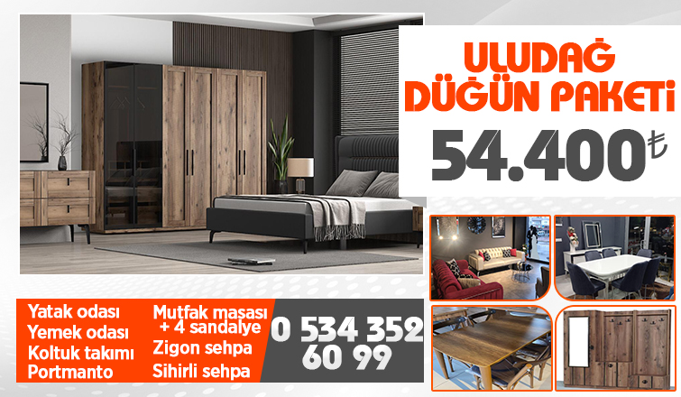 Uludağ Mobilya'dan efsane düğün paketi