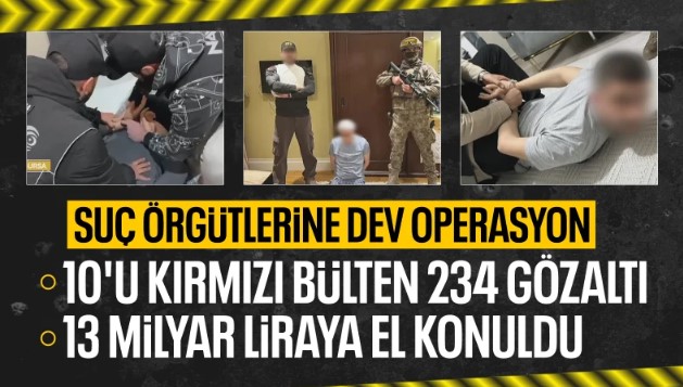 Uluslararası suç örgütlerine operasyon: 234 üst düzey örgüt üyesi gözaltına alındı