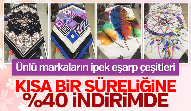 Ünlü Markaların Eşarpları Yüzde 40 İNDİRİMDE
