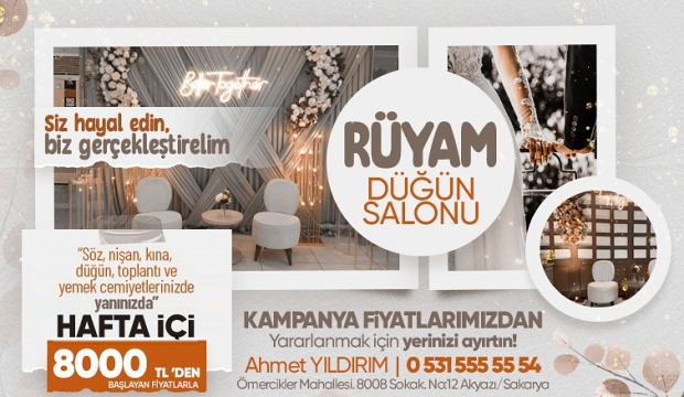 Unutulmaz Anılar İçin Rüyam Düğün Salonu
