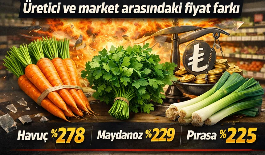Üretici ve market arasındaki fiyat farkında havuç ilk sırada