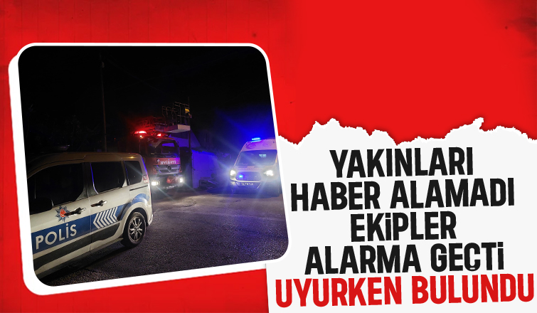 Uyuya kaldı ekipler alarma geçti