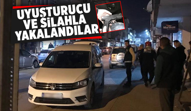 Üzerlerinden uyuşturucu ve silah çıktı