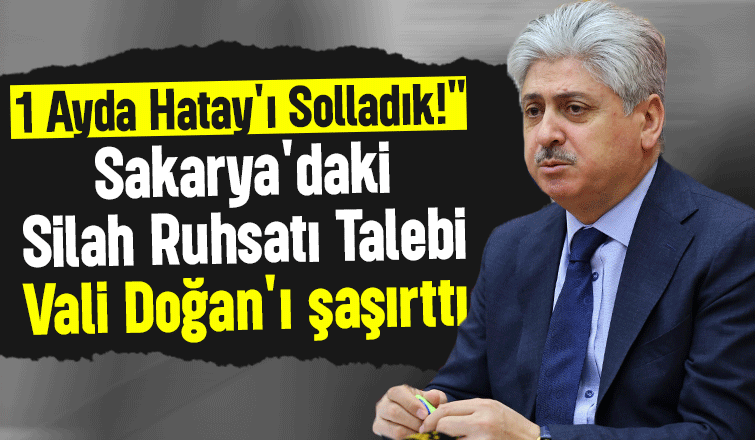 Vali Doğan silah ruhsatı talebine bu sözlerle dikkat çekti