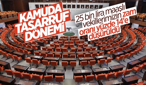 Vekillerin maaşlarına yüzde 14 zam yapıldı