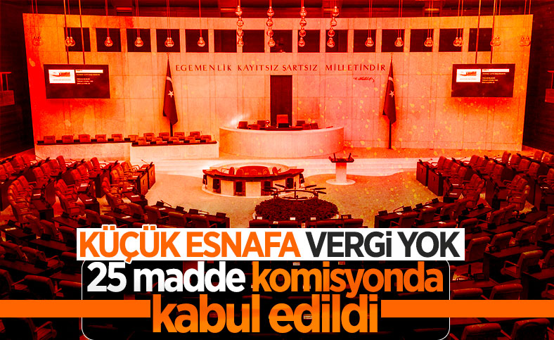 Vergi kanunu teklifinin 25 maddesi kabul edildi