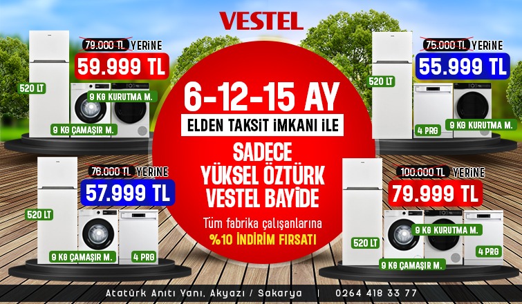 Vestel’den Büyük İndirim! Kaçırılmayacak Fırsatlar Yüksel Öztürk Vestel Bayi’de!
