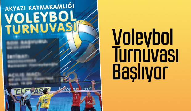 Voleybol Turnuvası Başlıyor