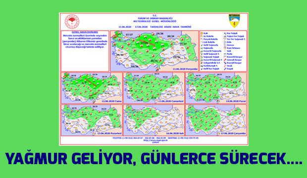 Yağış geliyor, günlerce sürecek