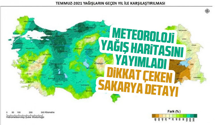 Yağış haritasında dikkat çeken Sakarya detayı
