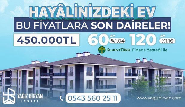 Yağız Biryan İnşaattan kaçırılmayacak fırsat