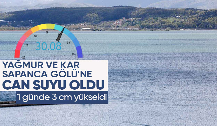 Yağmur ve kar Sapanca Gölü'nde su seviyesini yükseltti