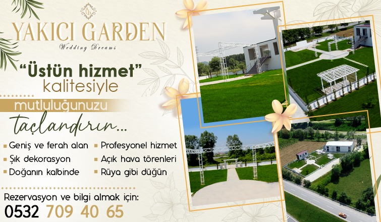 Yakıcı Garden Düğün Salonu'na hoş geldiniz! 