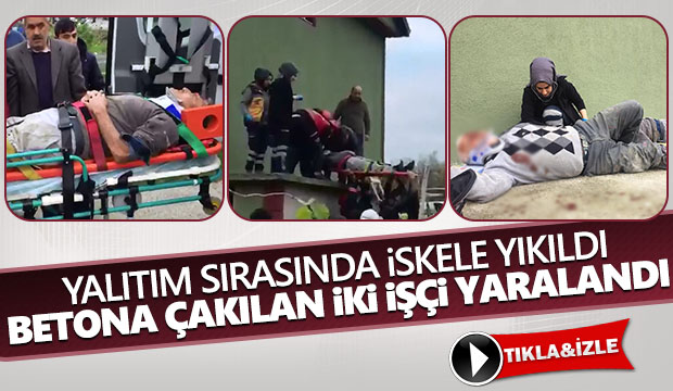 Yalıtım sırasında iskele yıkıldı