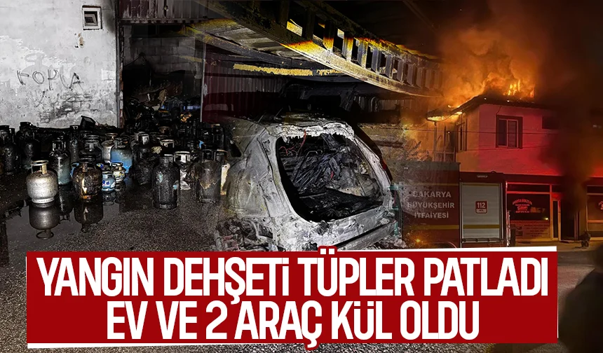 Yangın dehşeti; Ev ve araçlar kül oldu