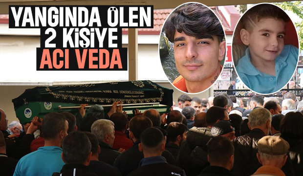 Yangın faciasında ölen 1'i çocuk 2 kişiye acı veda