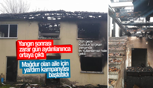 Yangın Sonrası Ev Kullanılamaz Hale Geldi