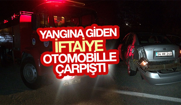 Yangına Giden İtfaiye Otomobille Çarpıştı 