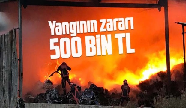 Yangının zararı 500 bin TL