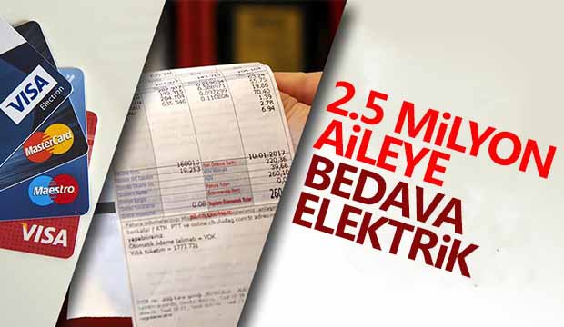 Yardım alan ailelerin elektrikleri devletten