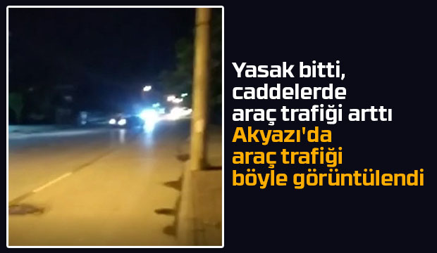 Yasak sonrası araç trafiği böyle görüntülendi