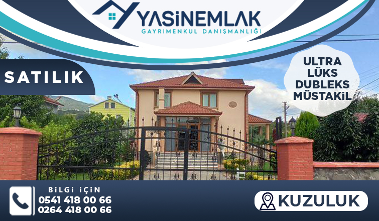 Yasin Emlak’tan Satılık Ultra Lüks Dubleks Müstakil