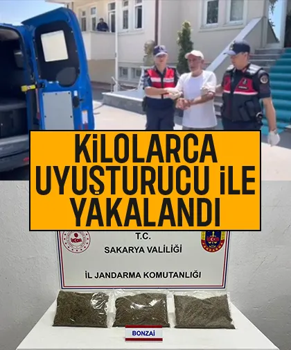 Yaşlı adam kilolarca uyuşturucu ile yakalandı