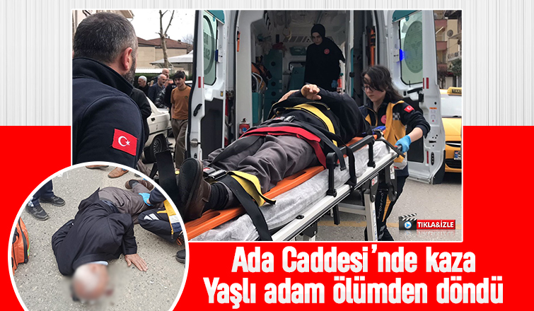 Yaşlı adama araç çarptı