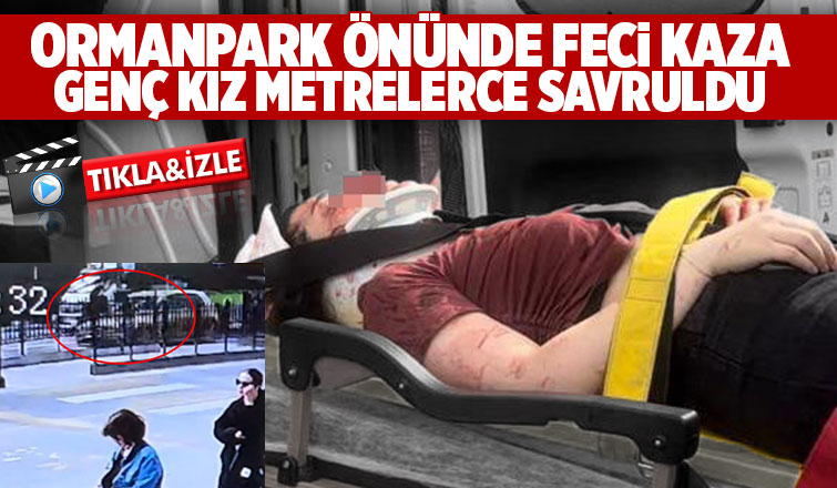 Yaya geçidinde korkunç kaza, genç kız metrelerce savruldu
