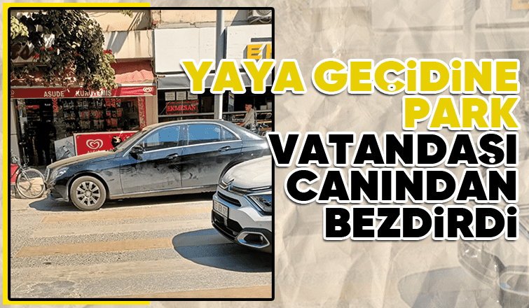Yaya geçidine park vatandaşı canından bezdirdi