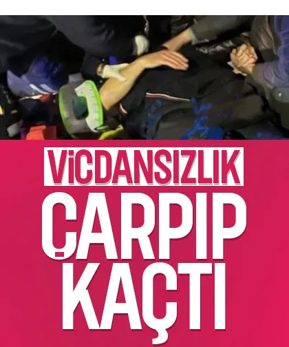 Yayaya çarpıp kaçtı