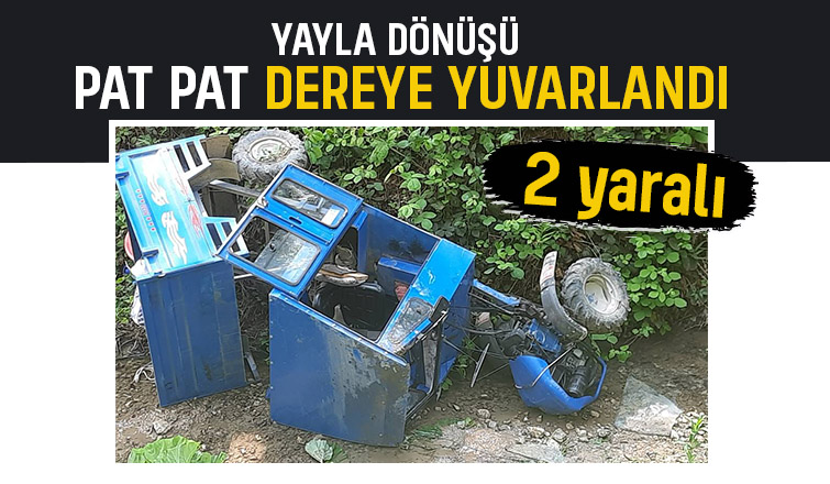 Yayla dönüşü feci kaza: 2 yaralı