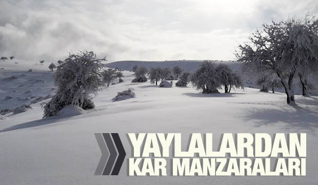 Yaylalardan kar manzaraları