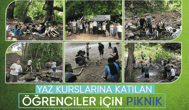 Yaz Kur'an Kursuna katılan öğrencilere piknik
