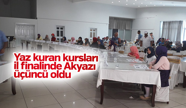  Yaz Kuran Kursları İl Finalinde Akyazı Üçüncü Oldu